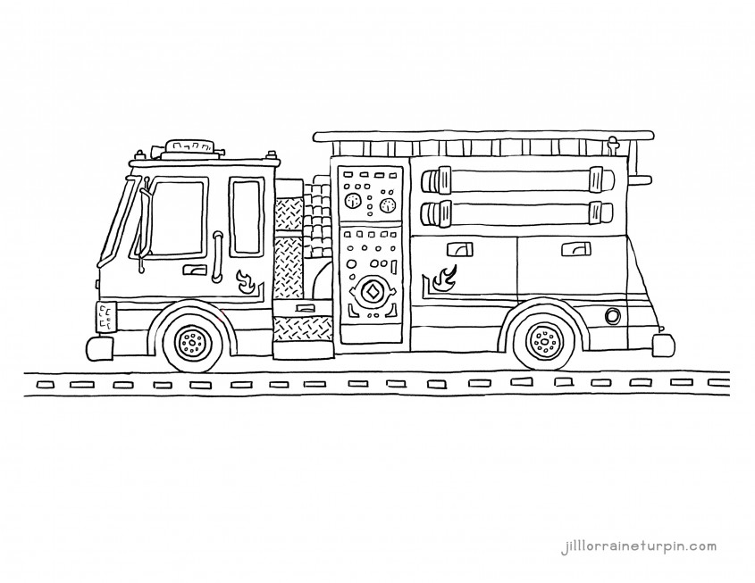 Coloring Pages – My Very Own Fire Truck