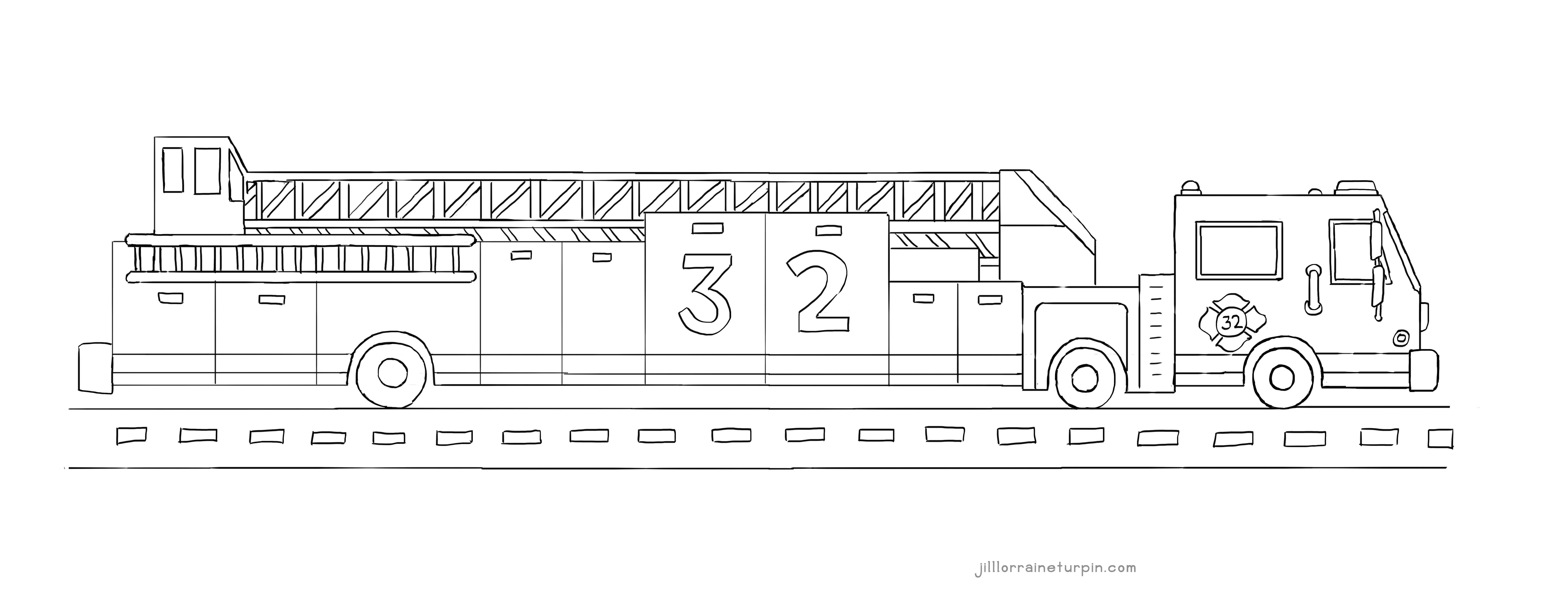 Coloring Pages - My Very Own Fire Truck